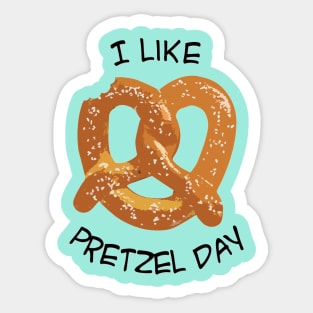 Pretzel Day Sticker